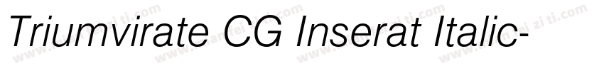 Triumvirate CG Inserat Italic字体转换